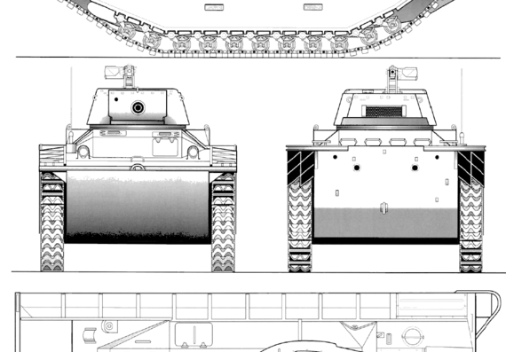 Tank LVT [A] -4 Water Buffalo - drawings, dimensions, figures